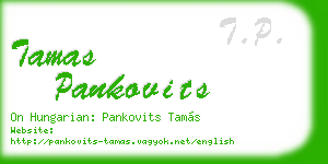 tamas pankovits business card